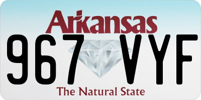 AR license plate 967VYF