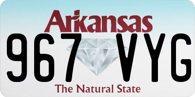 AR license plate 967VYG