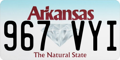 AR license plate 967VYI