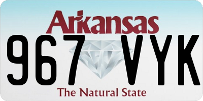AR license plate 967VYK