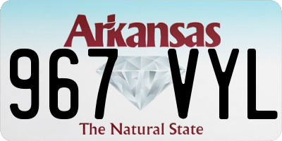 AR license plate 967VYL