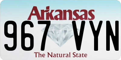 AR license plate 967VYN