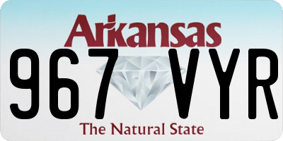AR license plate 967VYR