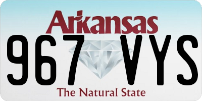 AR license plate 967VYS