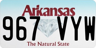 AR license plate 967VYW