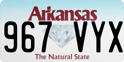 AR license plate 967VYX