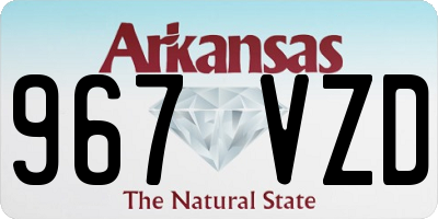 AR license plate 967VZD