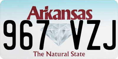 AR license plate 967VZJ