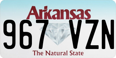 AR license plate 967VZN