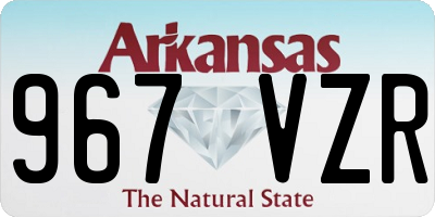 AR license plate 967VZR