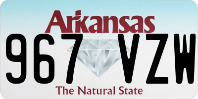 AR license plate 967VZW
