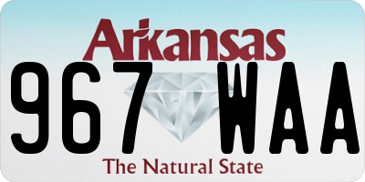 AR license plate 967WAA