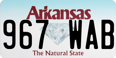 AR license plate 967WAB