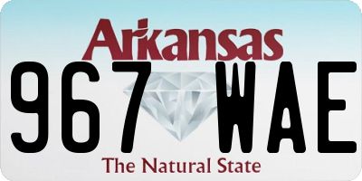 AR license plate 967WAE