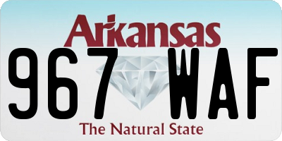AR license plate 967WAF