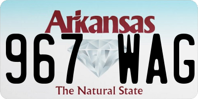 AR license plate 967WAG
