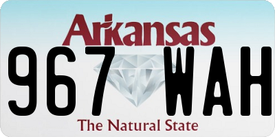 AR license plate 967WAH