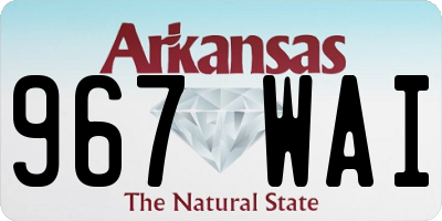 AR license plate 967WAI