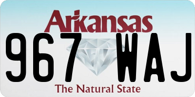 AR license plate 967WAJ