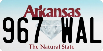 AR license plate 967WAL
