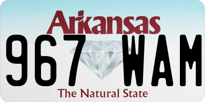 AR license plate 967WAM