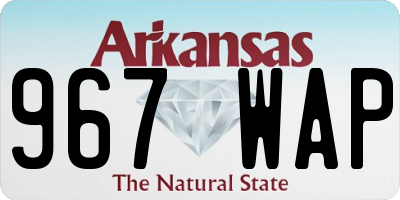 AR license plate 967WAP