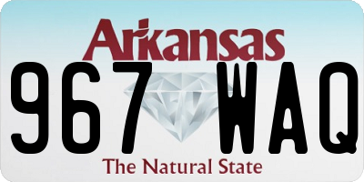 AR license plate 967WAQ