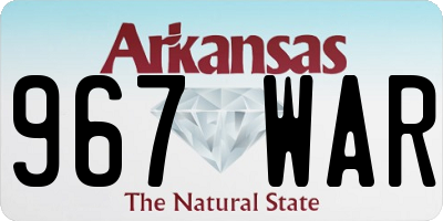 AR license plate 967WAR