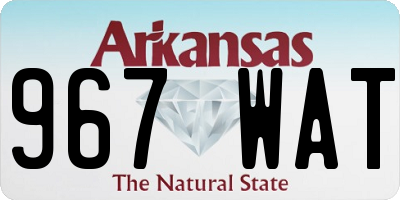 AR license plate 967WAT