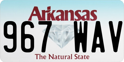 AR license plate 967WAV