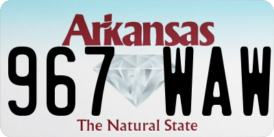 AR license plate 967WAW