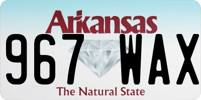 AR license plate 967WAX