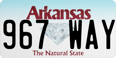 AR license plate 967WAY