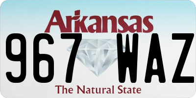 AR license plate 967WAZ