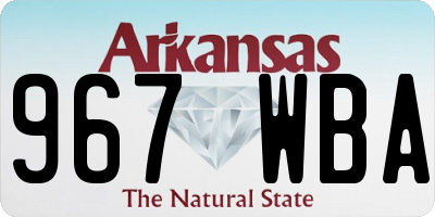 AR license plate 967WBA