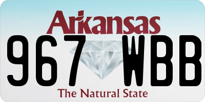 AR license plate 967WBB
