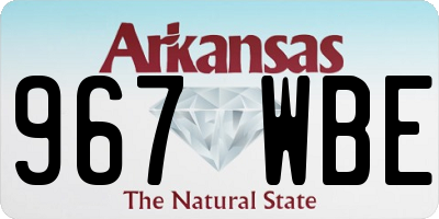AR license plate 967WBE