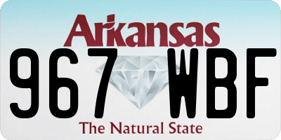 AR license plate 967WBF