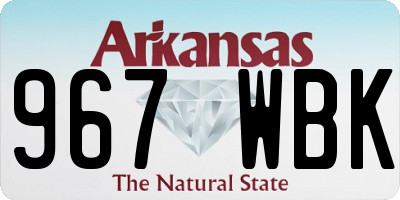 AR license plate 967WBK