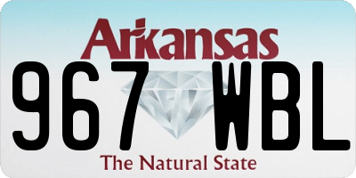 AR license plate 967WBL