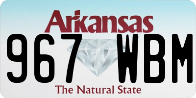 AR license plate 967WBM