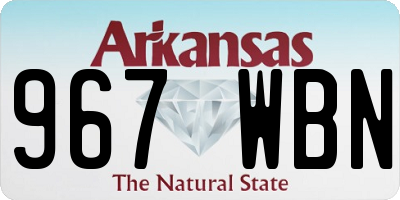 AR license plate 967WBN