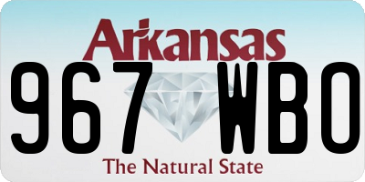 AR license plate 967WBO