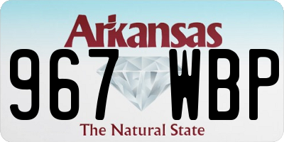 AR license plate 967WBP