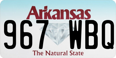 AR license plate 967WBQ