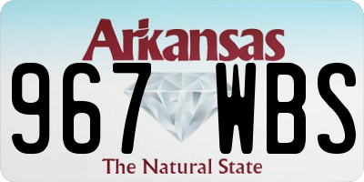 AR license plate 967WBS