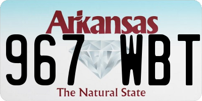AR license plate 967WBT