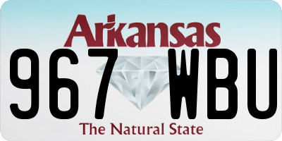 AR license plate 967WBU