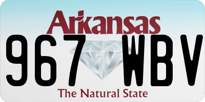 AR license plate 967WBV