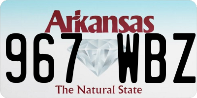 AR license plate 967WBZ